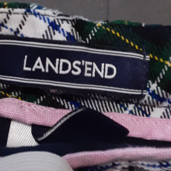 Lands' End, Tartan, Pleated Rayon Blend Skort, Girls Size 12 - Picture 2 of 12